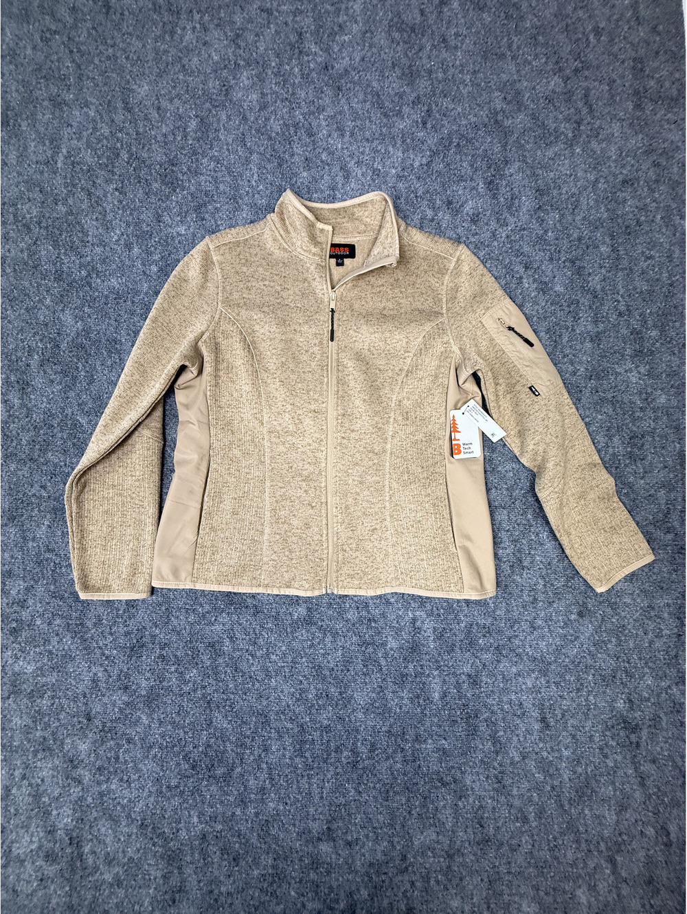 Bass Outdoor Kelp Full Zip Sweater Fleece Jacket Size L
